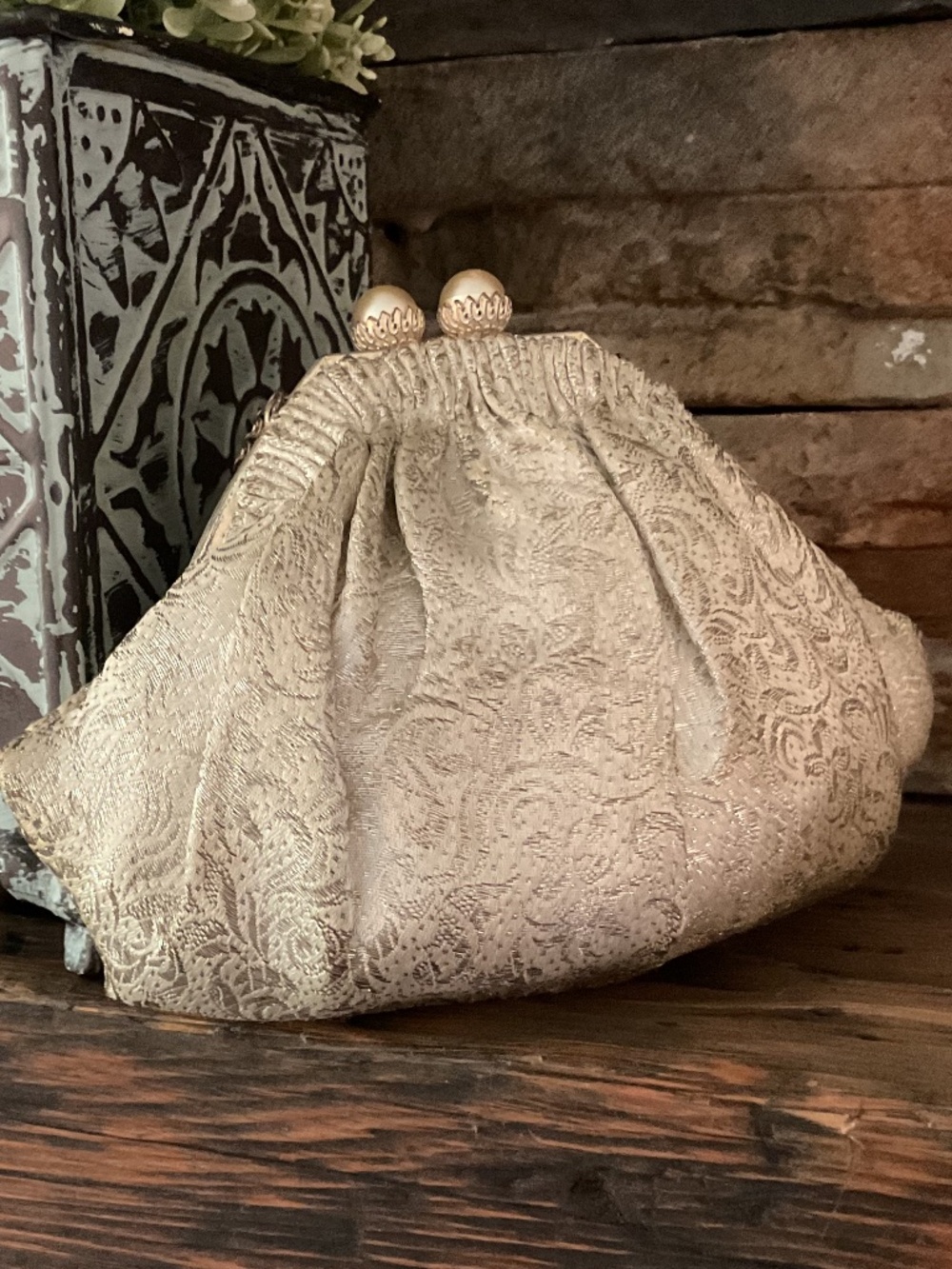 ⭐️ Birks Vintage 1950’s Silver Metallic Evening Bag - Picture 2 of 7